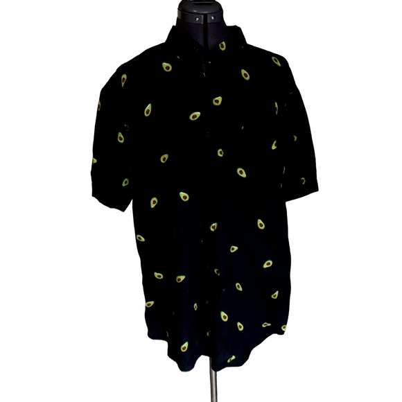Molokai Surf Co. Hawaiian button down, short sleeve, avocado print shirt, L - Picture 3 of 6